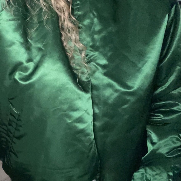 𝅺medium Satin varsity jacket coat Starter like Chalkline vintage 80s retro 90s - Picture 12 of 16